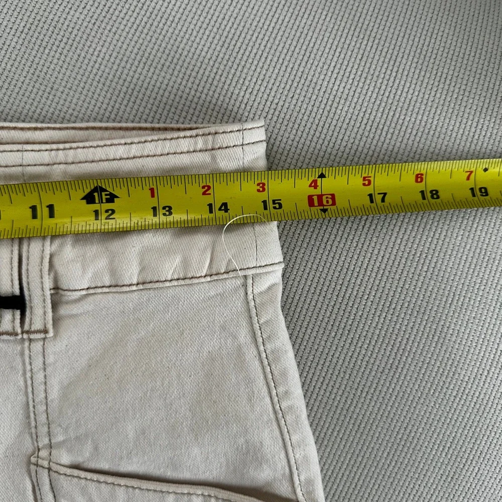 NWT Banjara Cream High Rise Shorts Size 9 28 Contrast Stitch‎